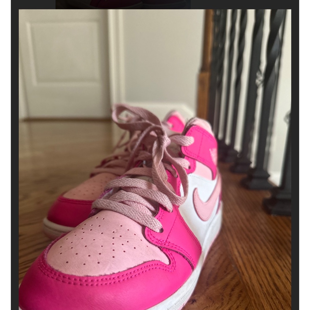 Nike Kids Bright Pink and White Sneakers